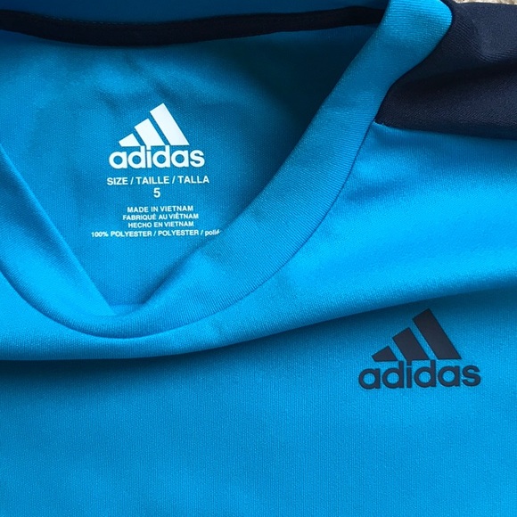 ADDIDAS BOYS SIZE 5 SHORT SLEEVE TEE - Picture 4 of 6